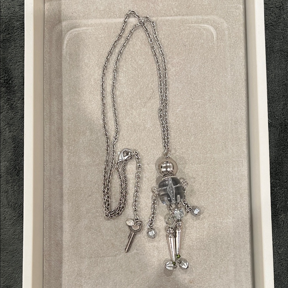 Tarina Tarantino Silver Robot Charm Necklace